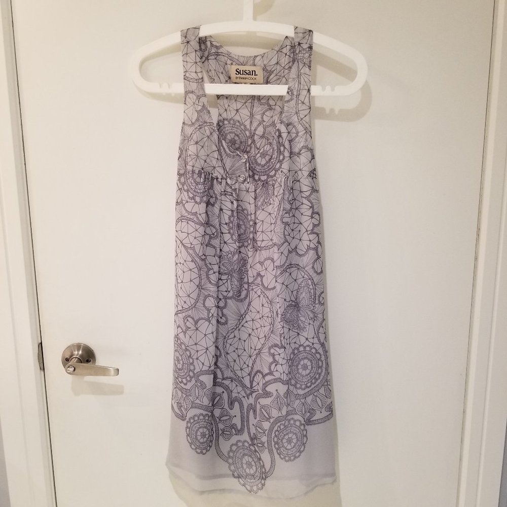 Sleeveless silk tunic dress, Susan by Emma Cook